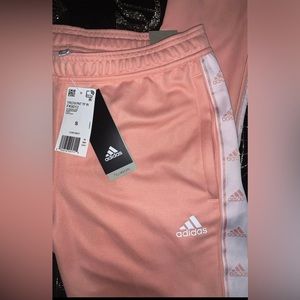 NWT Adidas peach pink track pants Small